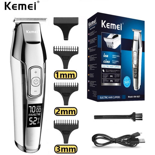 Aparador de pelo Kemei KM-5027 prata 100V/240V